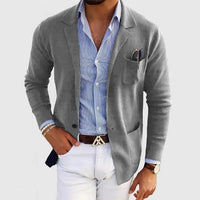 Moderne Herren Strickjacke | Leichter Cardigan Mit Taschen – Grau
