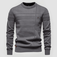 DAREK - STRICKPULLOVER MIT RUNDAUSSCHNITT – Grau
