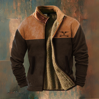 Volkmar® | Lässige Fleece Jacke – Braun