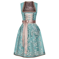 Damen Elegantes Mini Dirndlkleid | Traditionell Festlich – Grün
