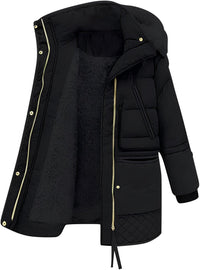 Merandy | Eleganter und warmer Damenmantel – Schwarz