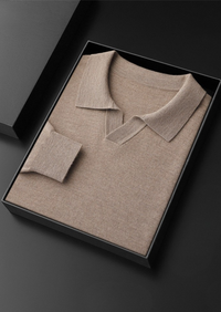 Valente Cashmere Polo – Beige