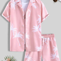Frank | Herren Tropical Sommerhemd Set – Rosa