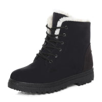 Hivara™ - Wasserdichte orthopädische Damen-Schneestiefel mit warmem Futter und rutschfester Sohle – Schwarz