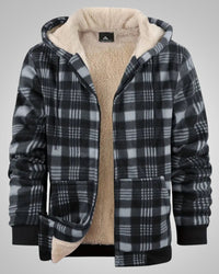 Timothy | Herren Karierte Gefütterte Jacke – Grau