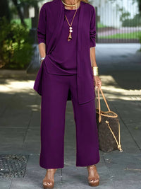 Damen Elegante Zweiteiliges Set | Lässig – Lila