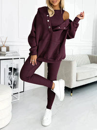 Eyetha | Loungewear 2-teiliges Set – Bequemlichkeit trifft Stil – Dunkelviolett