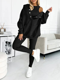 Eyetha | Loungewear 2-teiliges Set – Bequemlichkeit trifft Stil – Schwarz