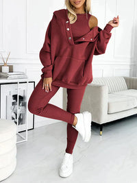 Eyetha | Loungewear 2-teiliges Set – Bequemlichkeit trifft Stil – Bordeaux