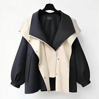 Damen Stylisch Regenjacke | Wasserdichte – Schwarz