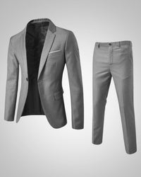 Thomas | Herren Casual Zweiteiliger Zweiteiler Anzug – Grau