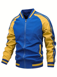 Kurtka | Sportliche Jacke mit dynamischem Streifen – Kleines Blau