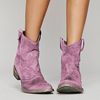 Noyara – Elegante Stiefeletten Aus Wildleder – Violett