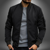 Manfred | Leichte handgefertigte Jacke – Schwarz