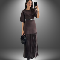 Valentina | Elegantes Handgefertigtes Kleid für Damen – Braun