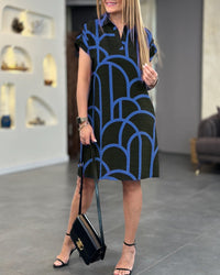 TUBA - KURZÄRMELIGES KLEID – Blau