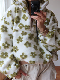 Daisy | Fleece Varm Bloom – Grünlich-weiß