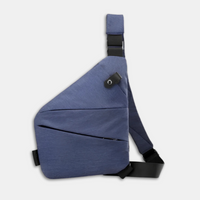Liv | Sichere Schultertasche aus Nylon – Dunkelblau