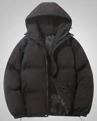 Romi | Damen Gefütterte Kapuze Daunenjacke – Schwarz