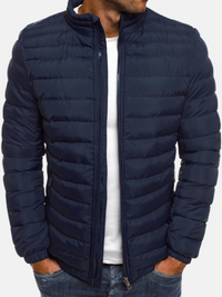 Herren Stehkragen Übergangsjacke – Marine