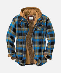 Pladex™ - Patchwork-Karojacke – Blau