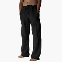 Leichte Relaxed Fit Hose für Herren - bequem & luftdurchlässig – Schwarz