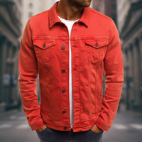 Anthony™ - Denimjacke mit maßgeschneidertem Schnitt – Rot