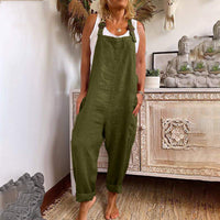Janine Zeitlose Jumpsuit - Entspannte Eleganz – Olivgrün