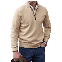 Jones | Eleganter Pullover mit Reißverschluss – Braun