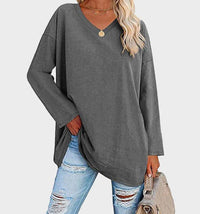 | Stylischer Langarmpullover für Ein Elegantes Alltagsoutfit – Dunkelgrau
