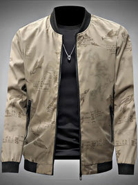 Outy | Outdoor-taugliche Jacke mit Federgrafik – Khaki