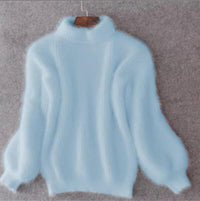 Emilie - Locker gestrickter Wollpullover – Blau