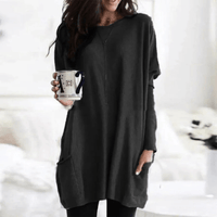 NINA - ÜBERGROßER PULLOVER – Schwarz