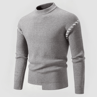 EBERHARD - PULLOVER ENG ANLIEGEND AUS RIPPGESTRICK – Grau