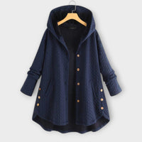 Lerina – Warme Jacke mit Knopfleiste – Marine