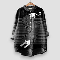 Kathrine – Die Bluse mit Charakter und künstlerischem Flair – Schwarz