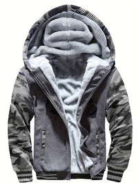 Oziel - Warme Fleece Jacke Mit Kapuze Und Reißverschluss – Space Grau