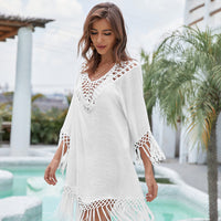 Faith | Bikini V-Ausschnitt Bluse – Weiß