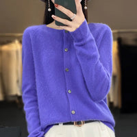 Leonie | Merinowoll-Cardigans – Lila