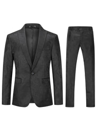 Herren Zweiteilig Hochzeitsgast Anzug Set | Anzug Und Hose – Schwarz