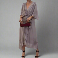 Isolde | Maxikleid aus Premiumstoff – Grau