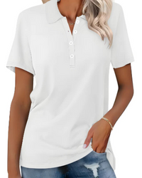 Heidi-Mode | Klassische Poloshirt für Damen – Weiß
