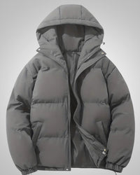 Romi | Damen Gefütterte Kapuze Daunenjacke – Grau