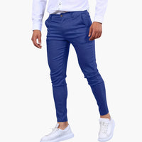 Herren Slim Fit Hose in Knöchellänge mit Taschen – Marine
