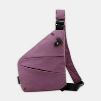 Liv | Sichere Schultertasche aus Nylon – Magenta