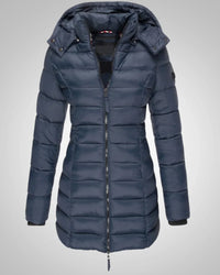 Jessica | Damen Winter Kapuze Daunenjacke – Marine