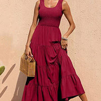 Rakel | Langes Maxikleid – Rot