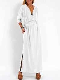 Sandrine | Leichte und fließende Sommerkleid – Weiß