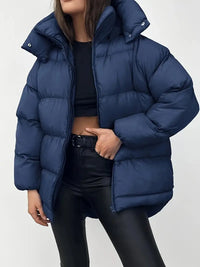 Keytara | Kuscheliger Wintermantel aus luxuriösem Fleece mit Reißverschluss – Blau