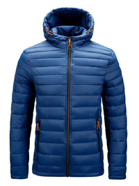 Clemens® | Elegante Jacke mit Kapuze – Blau